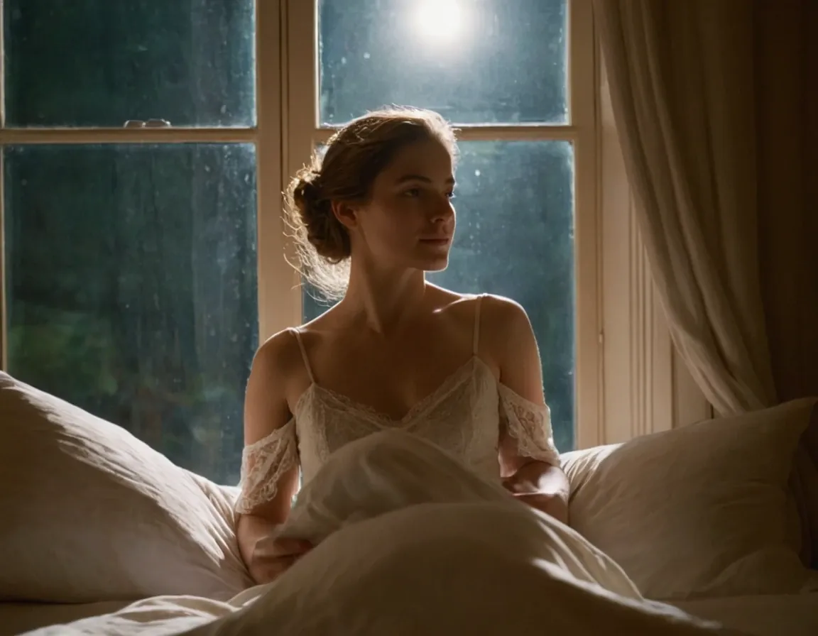 Talking to an AI Girlfriend at Night: Does It Help with Insomnia? main scene